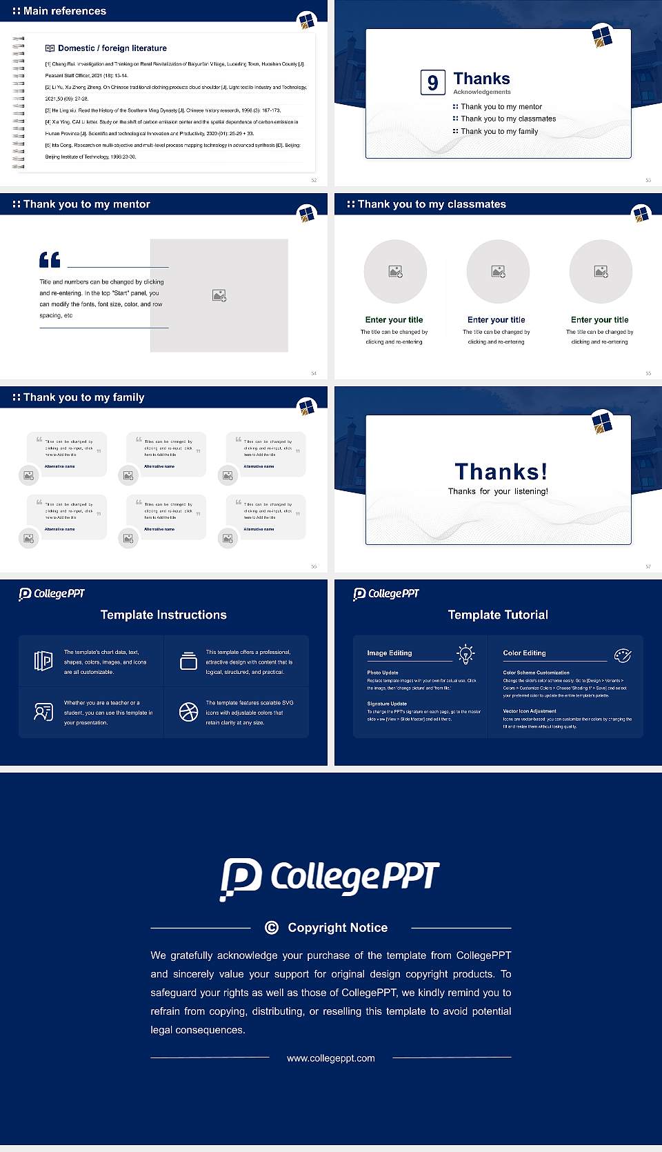 Cornerstone University Graduation Thesis Defense PPT Template16:9 ratio PPT effect preview image7