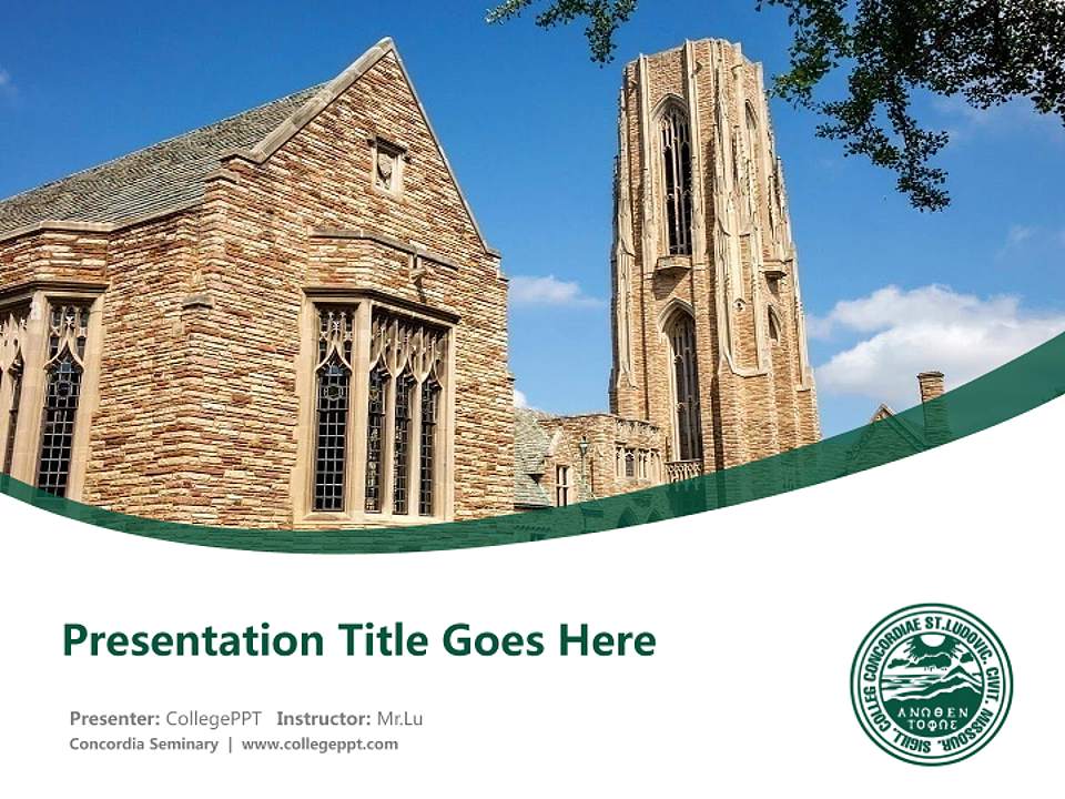 Concordia Seminary Course/Courseware Creation PPT Template4:3 ratio PPT effect preview image5