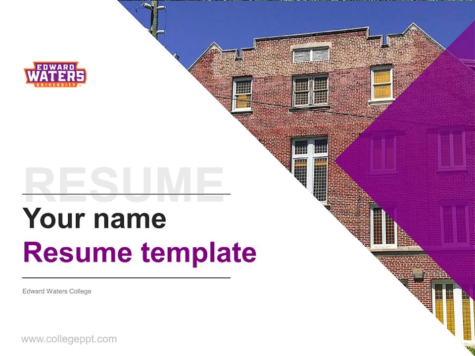 Edward Waters College Resume PPT Template4:3 ratio PPT effect preview image5