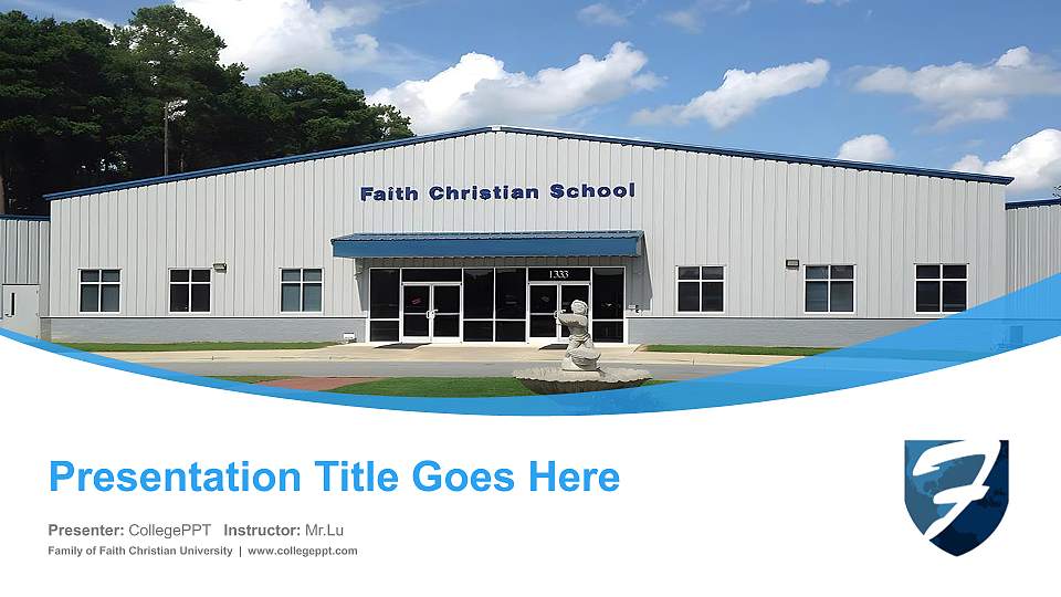 Family of Faith Christian University Course/Courseware Creation PPT Template16:9 ratio PPT effect preview image1