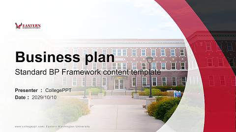 Eastern Washington University Competition/Entrepreneurship Contest PPT Template