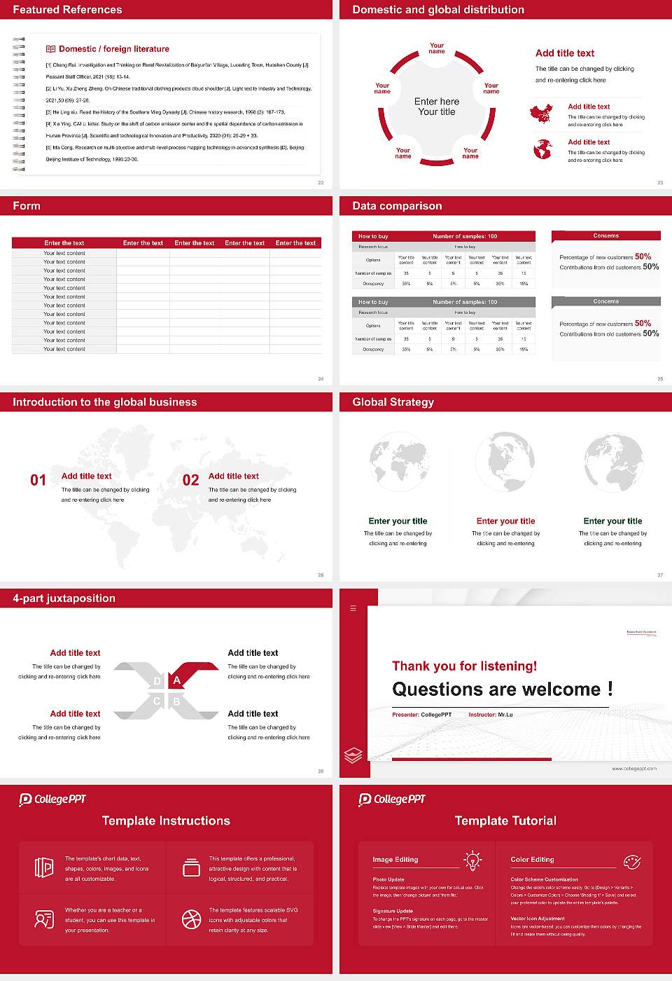 Ferris State University Thesis Proposal/Graduation Defense PPT Template16:9 ratio PPT effect preview image4