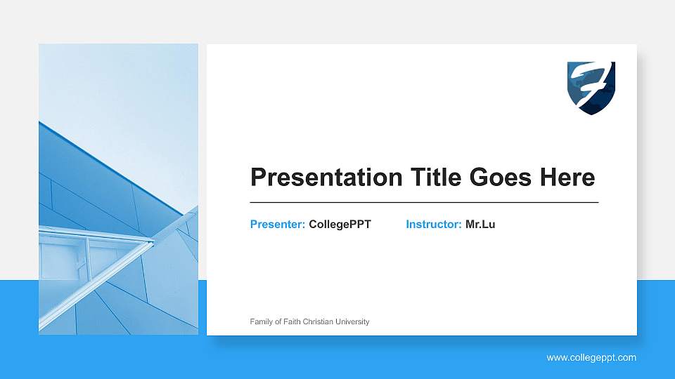 Family of Faith Christian University General Purpose PPT Template16:9 ratio PPT effect preview image