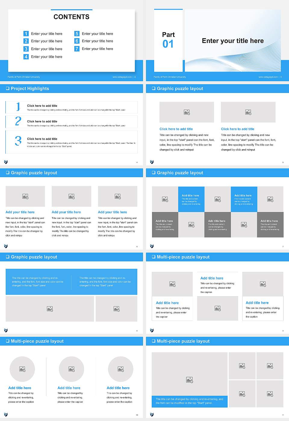Family of Faith Christian University General Purpose PPT Template16:9 ratio PPT effect preview image2