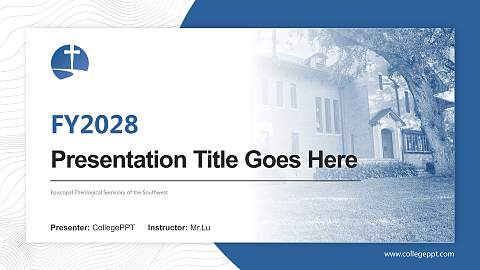 Episcopal Theological Seminary of the Southwest Academic Presentation/Research Findings Report PPT Template