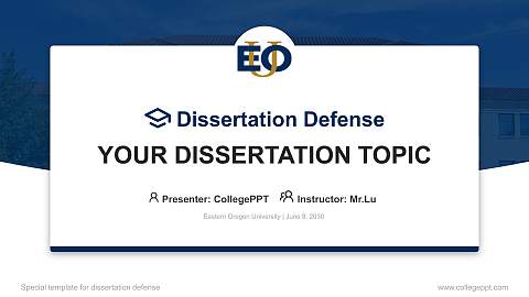 Eastern Oregon University Graduation Thesis Defense PPT Template