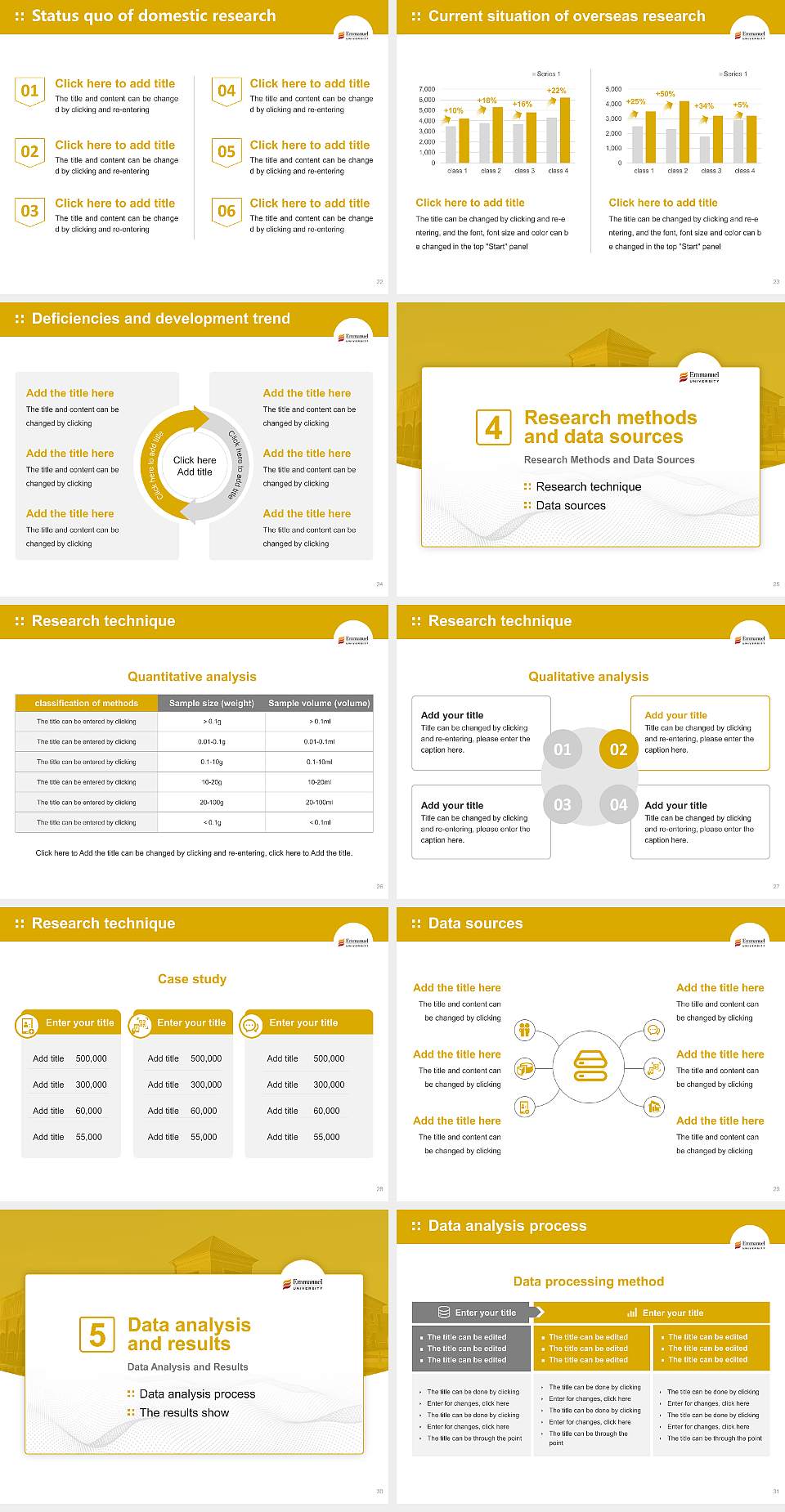 Emmanuel University Graduation Thesis Defense PPT Template4:3 ratio PPT effect preview image4