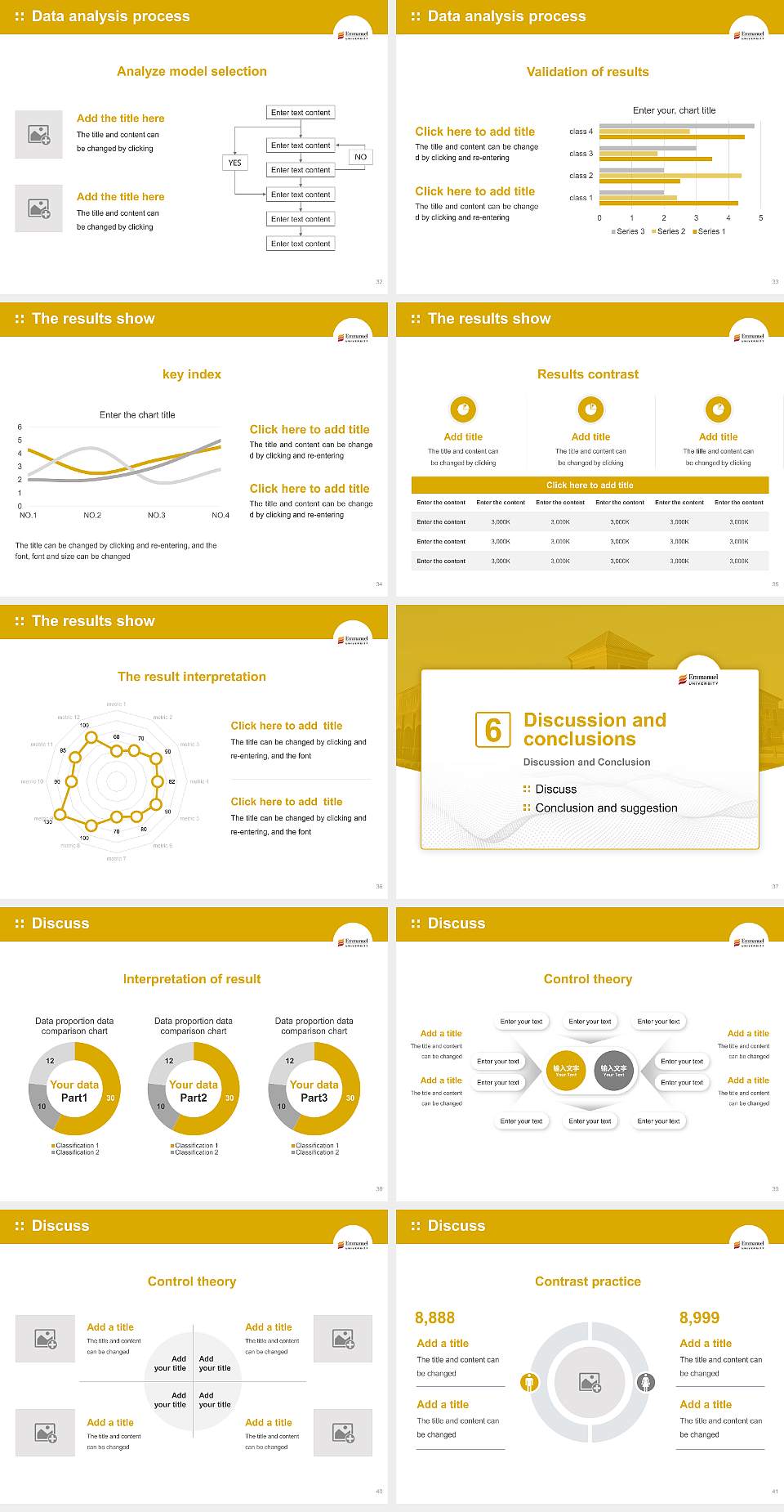 Emmanuel University Graduation Thesis Defense PPT Template4:3 ratio PPT effect preview image5
