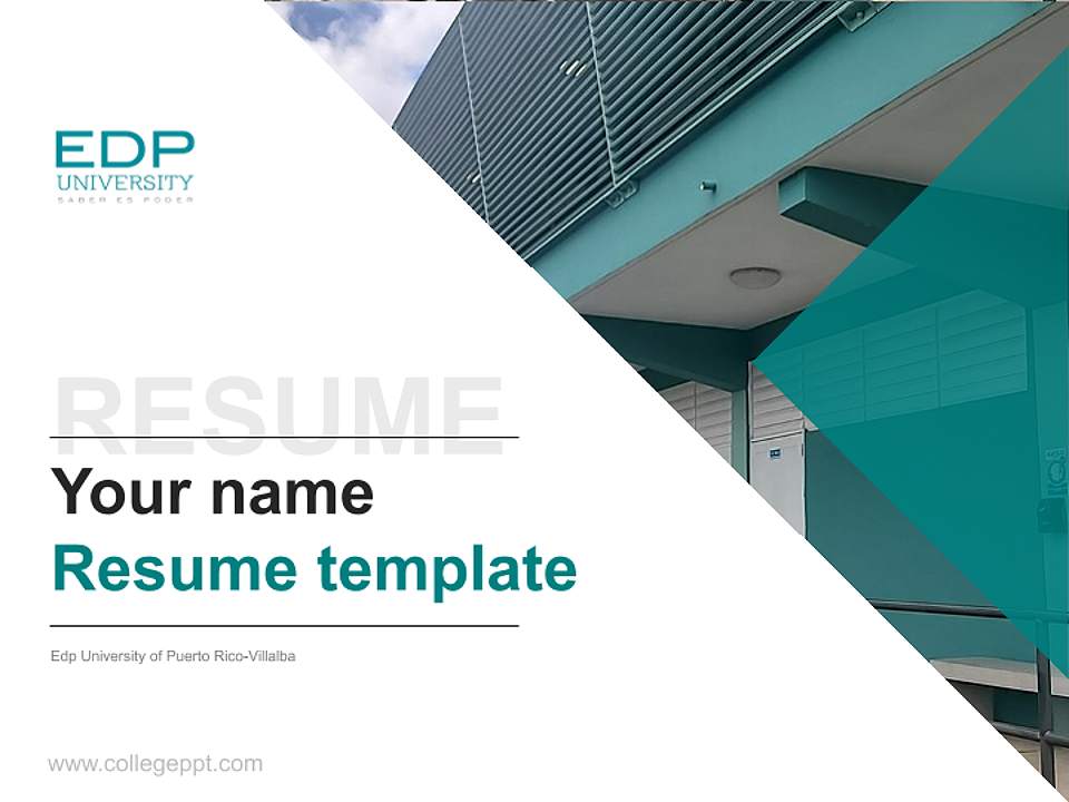 Edp University of Puerto Rico-Villalba Resume PPT Template4:3 ratio PPT effect preview image5