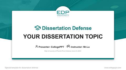 Edp University of Puerto Rico-Villalba Graduation Thesis Defense PPT Template