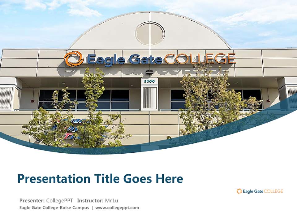 Eagle Gate College-Boise Campus Course/Courseware Creation PPT Template4:3 ratio PPT effect preview image5