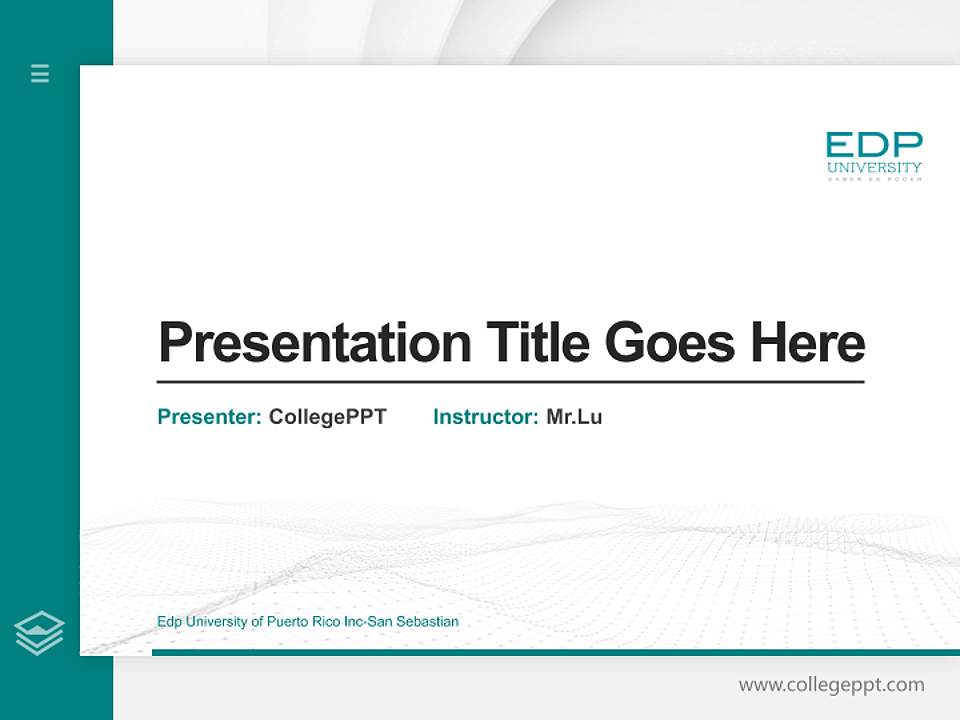 Edp University of Puerto Rico Inc-San Sebastian Thesis Proposal/Graduation Defense PPT Template4:3 ratio PPT effect preview image5