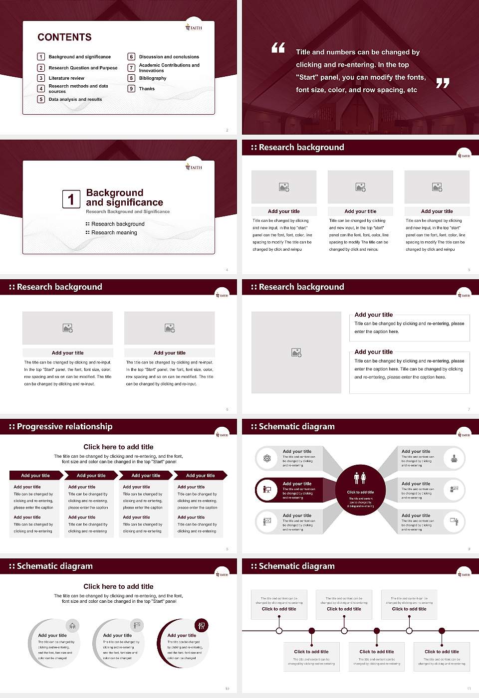 Faith Theological Seminary Graduation Thesis Defense PPT Template16:9 ratio PPT effect preview image2