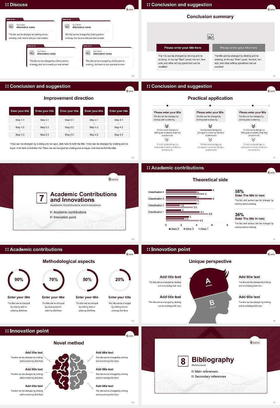 Faith Theological Seminary Graduation Thesis Defense PPT Template16:9 ratio PPT effect preview image6
