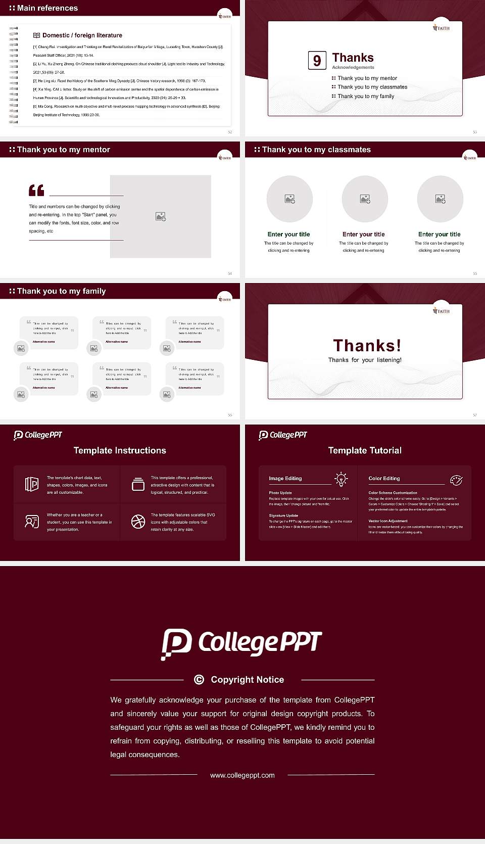 Faith Theological Seminary Graduation Thesis Defense PPT Template16:9 ratio PPT effect preview image7