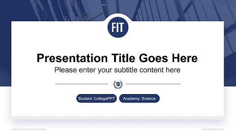 Fashion Institute of Technology National Scholarship Defense PPT Template