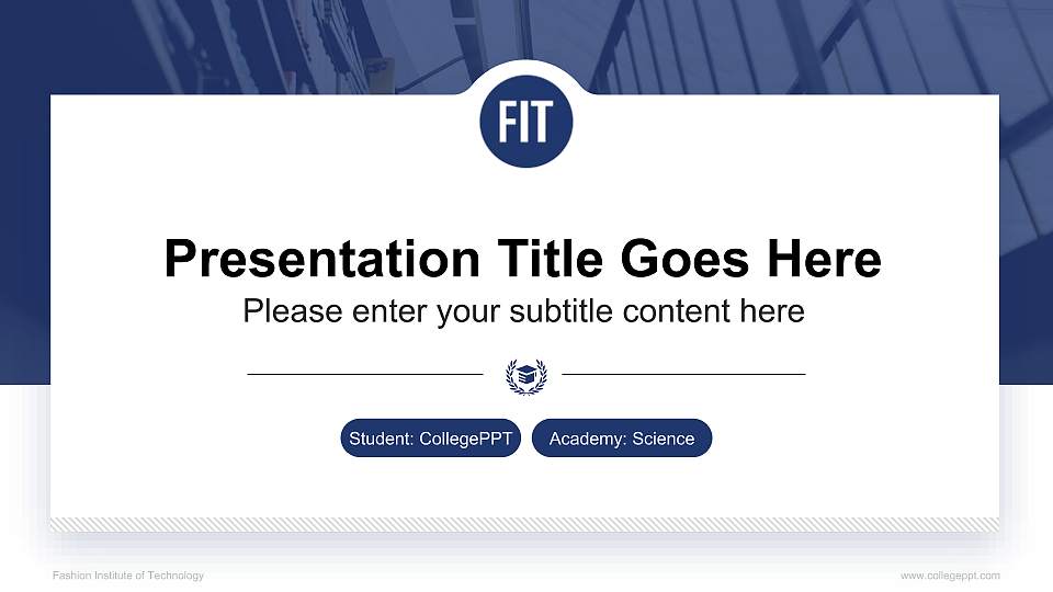 Fashion Institute of Technology National Scholarship Defense PPT Template16:9 ratio PPT effect preview image