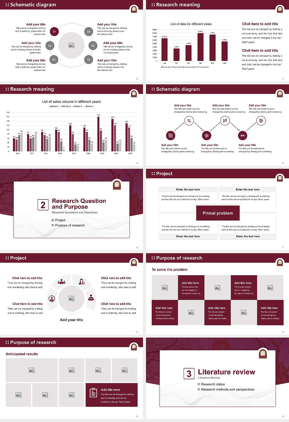Erskine College Graduation Thesis Defense PPT Template16:9 ratio PPT effect preview image3