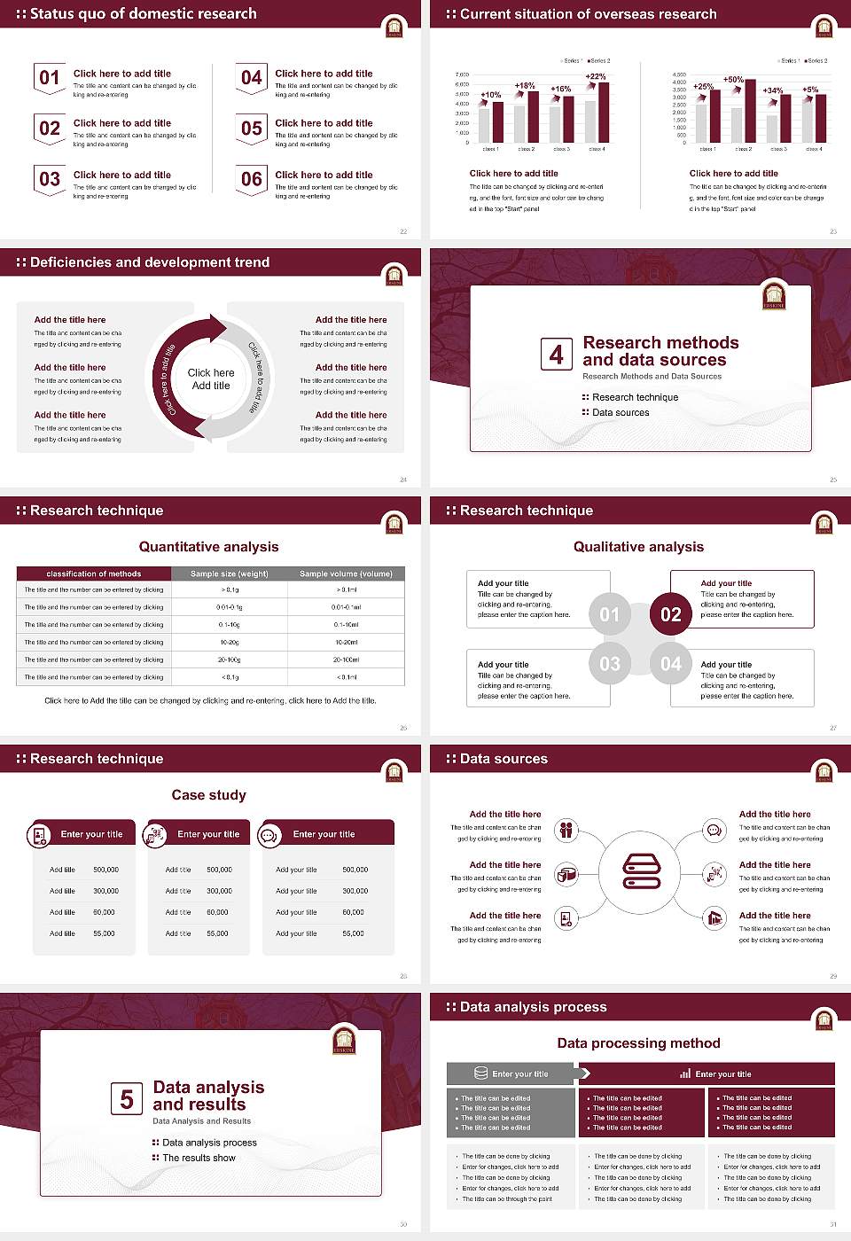Erskine College Graduation Thesis Defense PPT Template16:9 ratio PPT effect preview image4
