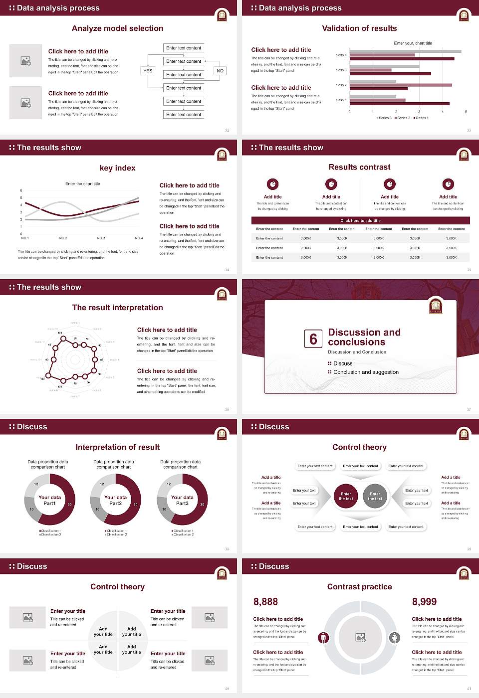 Erskine College Graduation Thesis Defense PPT Template16:9 ratio PPT effect preview image5