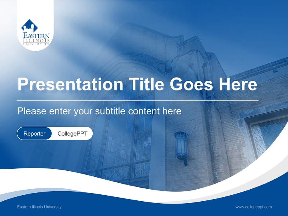 Eastern Illinois University Lecture Sharing and Networking Event PPT Template4:3 ratio PPT effect preview image4