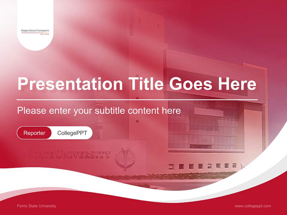 Ferris State University Lecture Sharing and Networking Event PPT Template4:3 ratio PPT effect preview image4