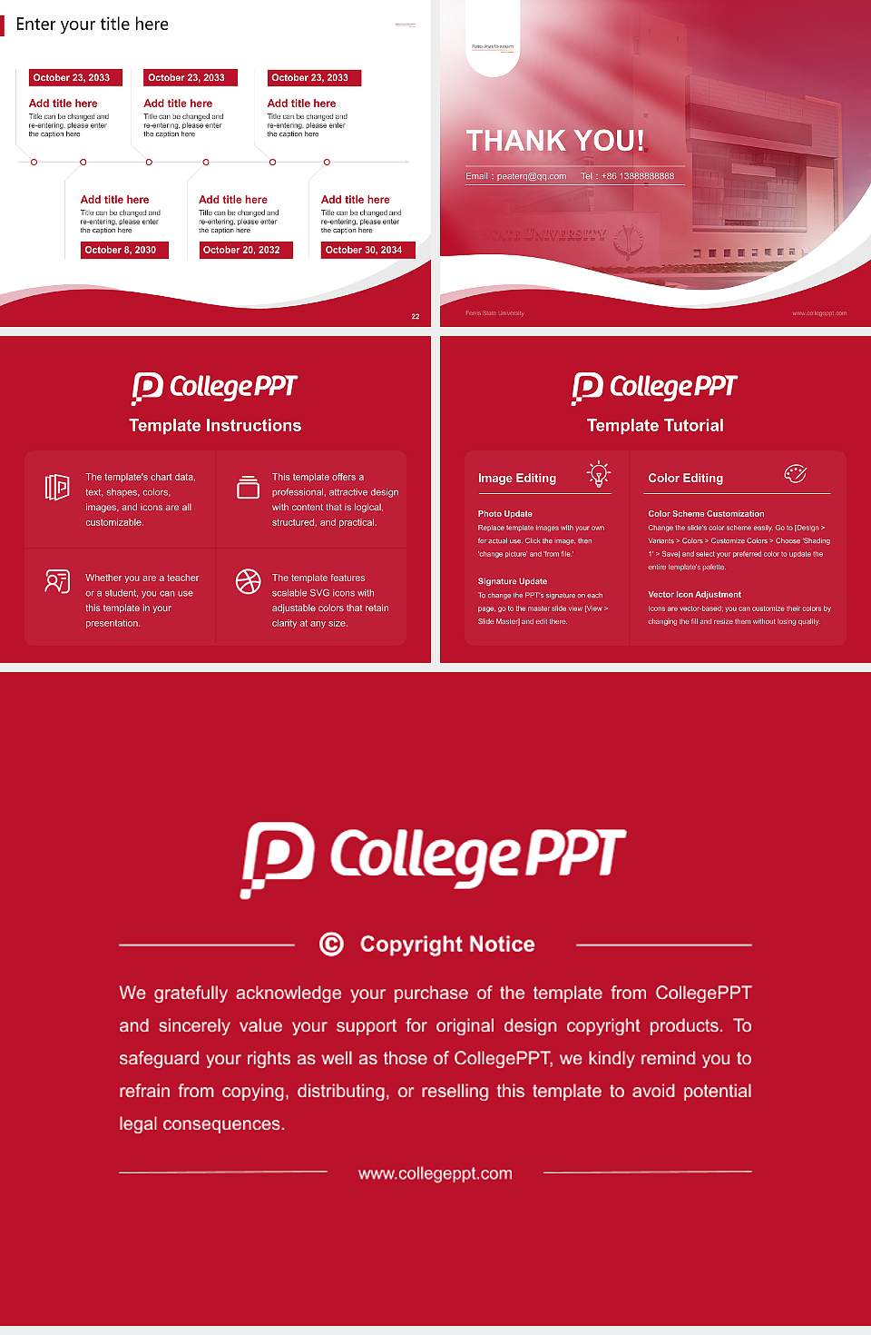Ferris State University Lecture Sharing and Networking Event PPT Template4:3 ratio PPT effect preview image4