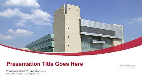 Ferris State University Course/Courseware Creation PPT Template