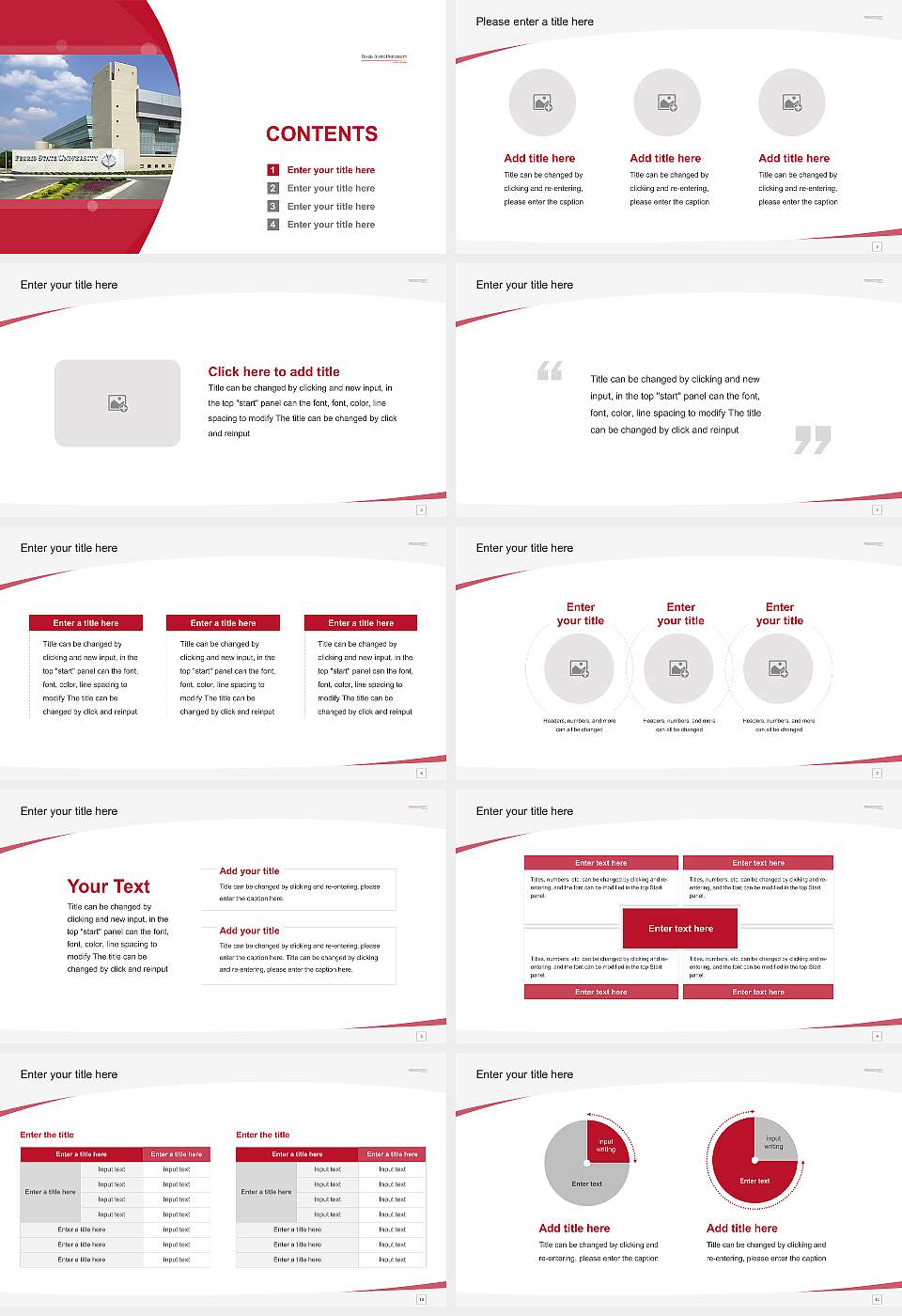 Ferris State University Course/Courseware Creation PPT Template16:9 ratio PPT effect preview image2