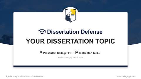 Ecclesia College Graduation Thesis Defense PPT Template
