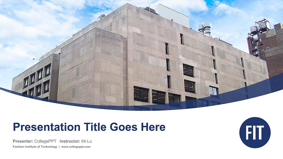 Fashion Institute of Technology Course/Courseware Creation PPT Template16:9 ratio PPT effect preview image