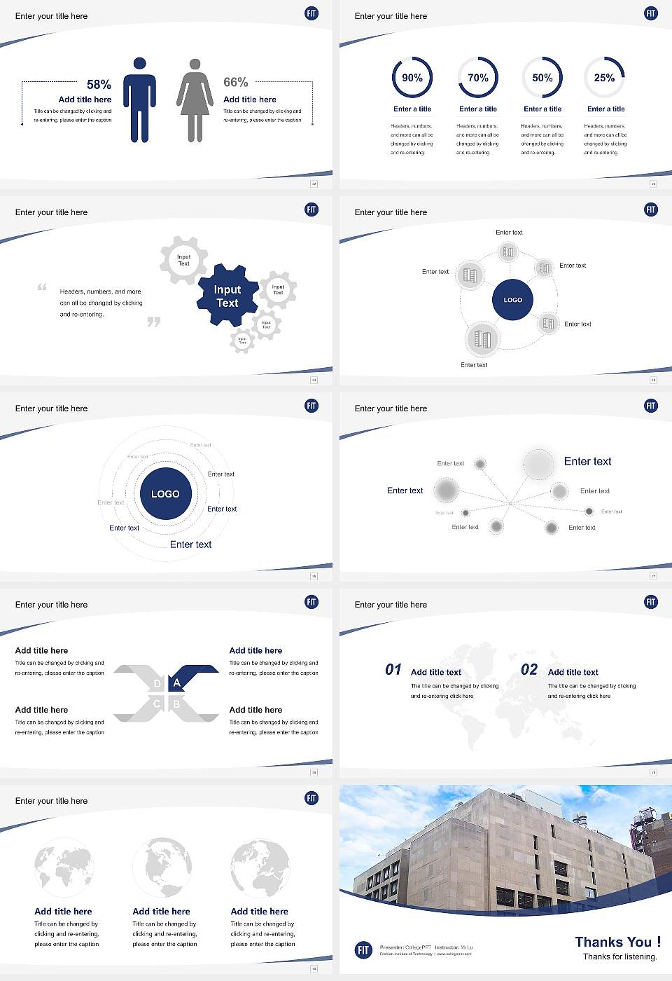 Fashion Institute of Technology Course/Courseware Creation PPT Template16:9 ratio PPT effect preview image4