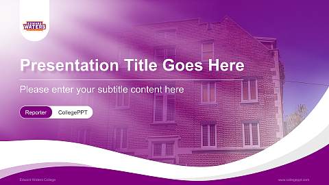 Edward Waters College Lecture Sharing and Networking Event PPT Template