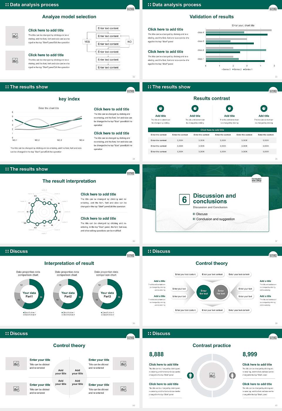 Farmingdale State College Graduation Thesis Defense PPT Template16:9 ratio PPT effect preview image5