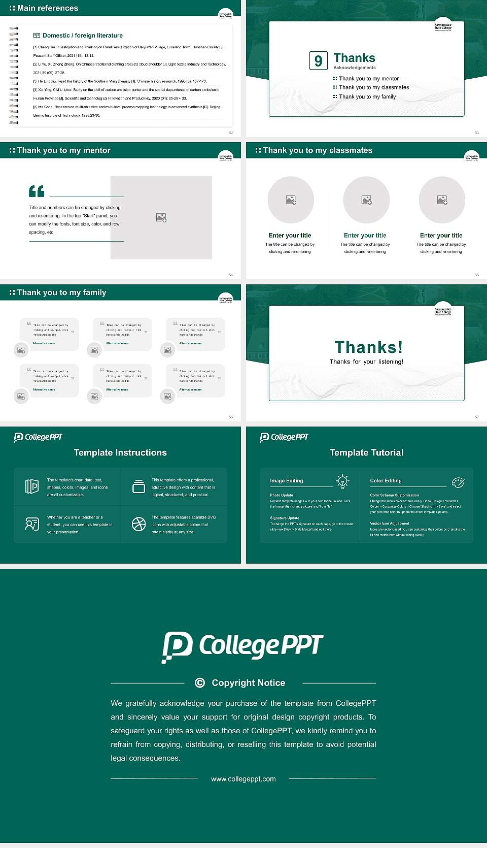 Farmingdale State College Graduation Thesis Defense PPT Template16:9 ratio PPT effect preview image7