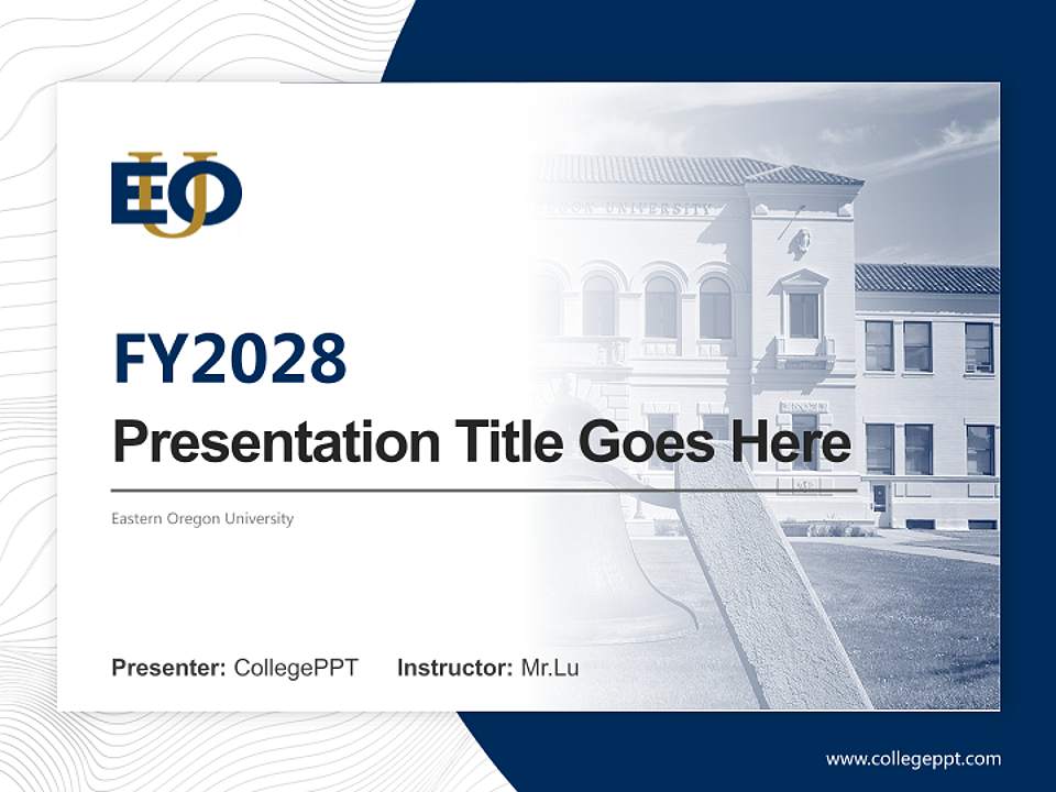 Eastern Oregon University Academic Presentation/Research Findings Report PPT Template4:3 ratio PPT effect preview image5
