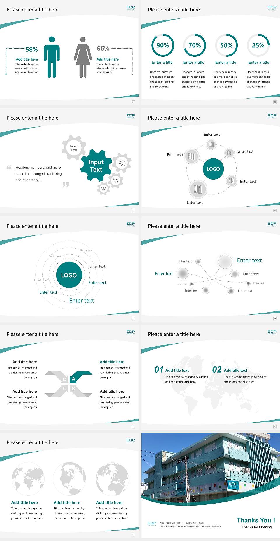 Edp University of Puerto Rico Inc-San Juan Course/Courseware Creation PPT Template4:3 ratio PPT effect preview image4