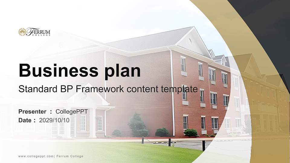 Ferrum College Competition/Entrepreneurship Contest PPT Template16:9 ratio PPT effect preview image