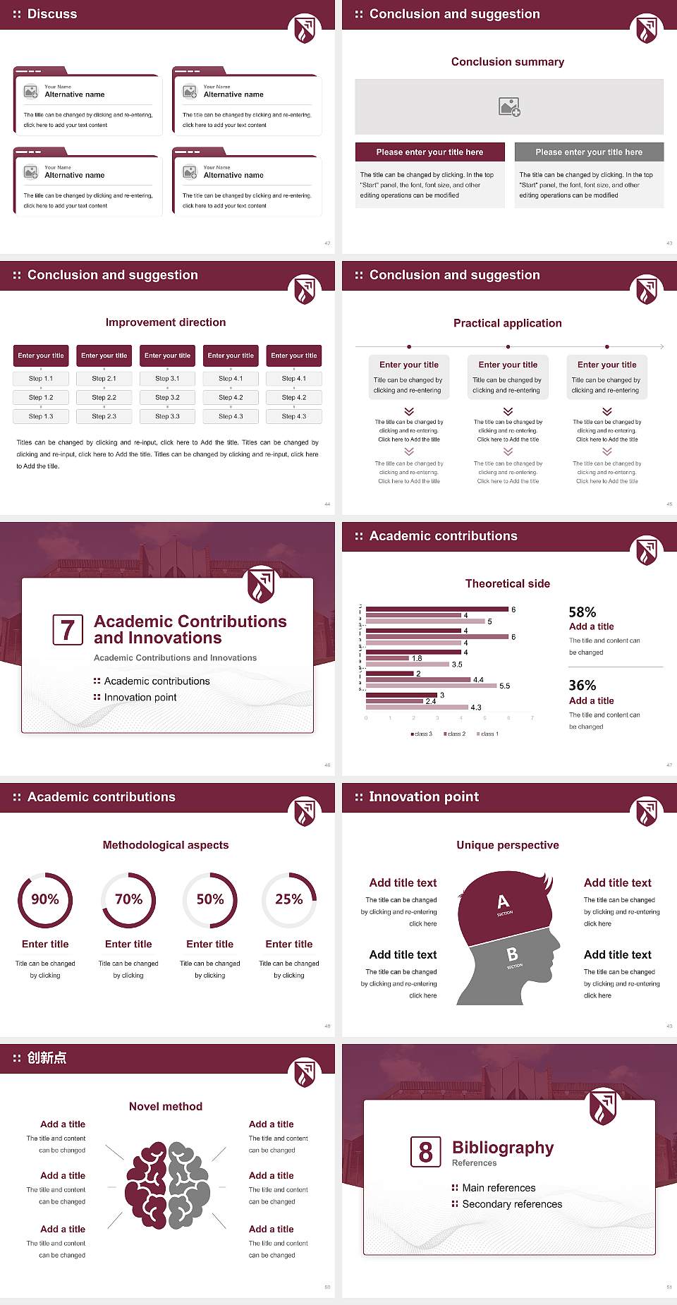 Evangel University Graduation Thesis Defense PPT Template4:3 ratio PPT effect preview image6