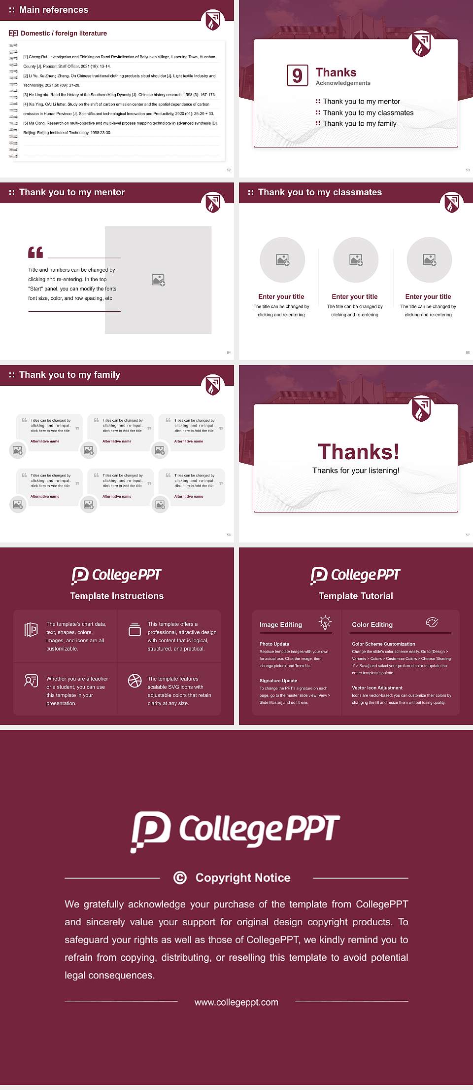 Evangel University Graduation Thesis Defense PPT Template4:3 ratio PPT effect preview image7