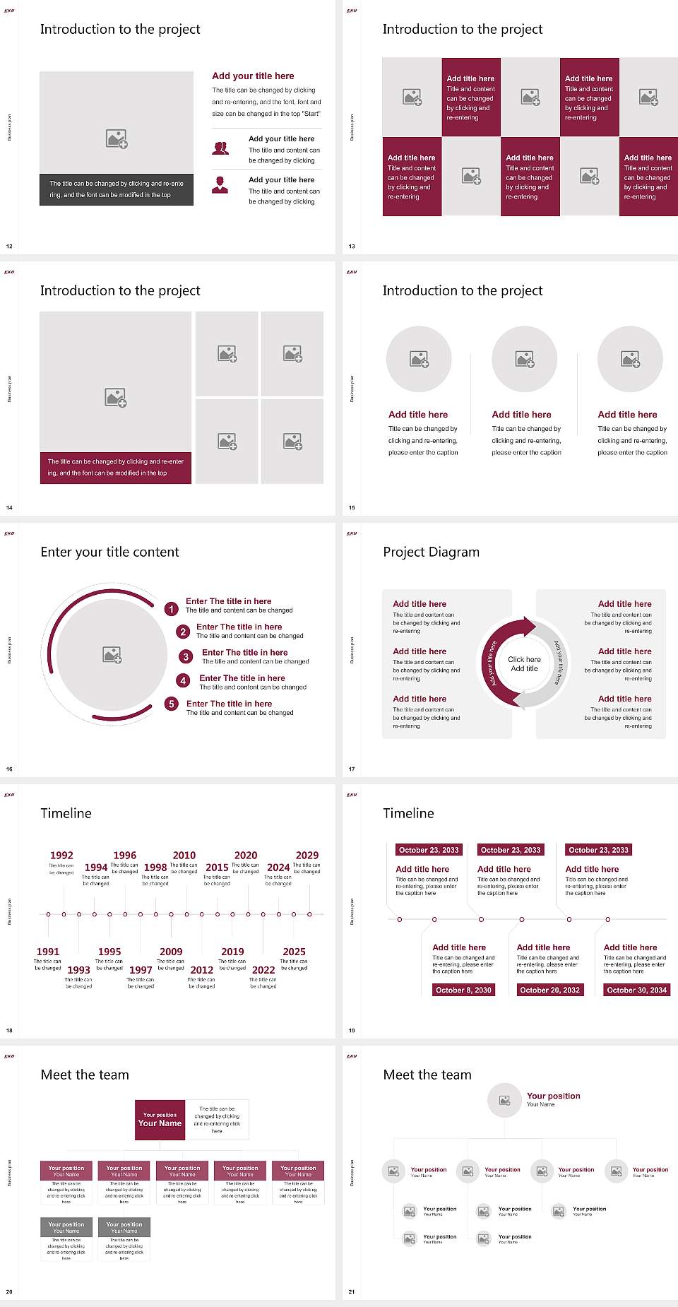 Eastern Kentucky University Competition/Entrepreneurship Contest PPT Template4:3 ratio PPT effect preview image3
