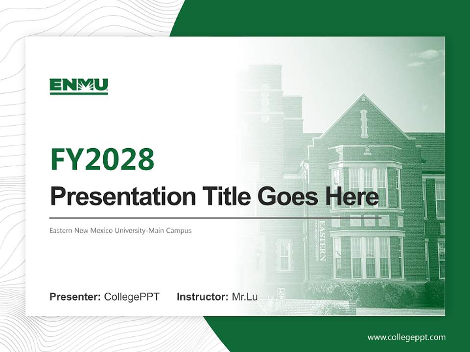 Eastern New Mexico University-Main Campus Academic Presentation/Research Findings Report PPT Template4:3 ratio PPT effect preview image5