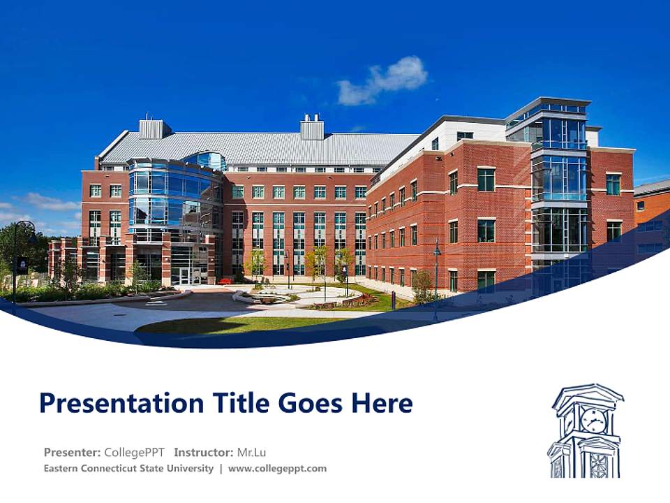 Eastern Connecticut State University Course/Courseware Creation PPT Template4:3 ratio PPT effect preview image5