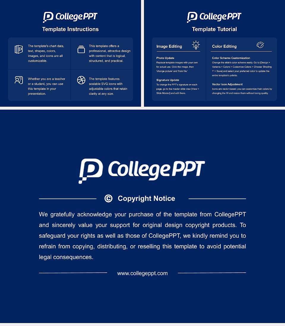 Eastern Connecticut State University Course/Courseware Creation PPT Template4:3 ratio PPT effect preview image5