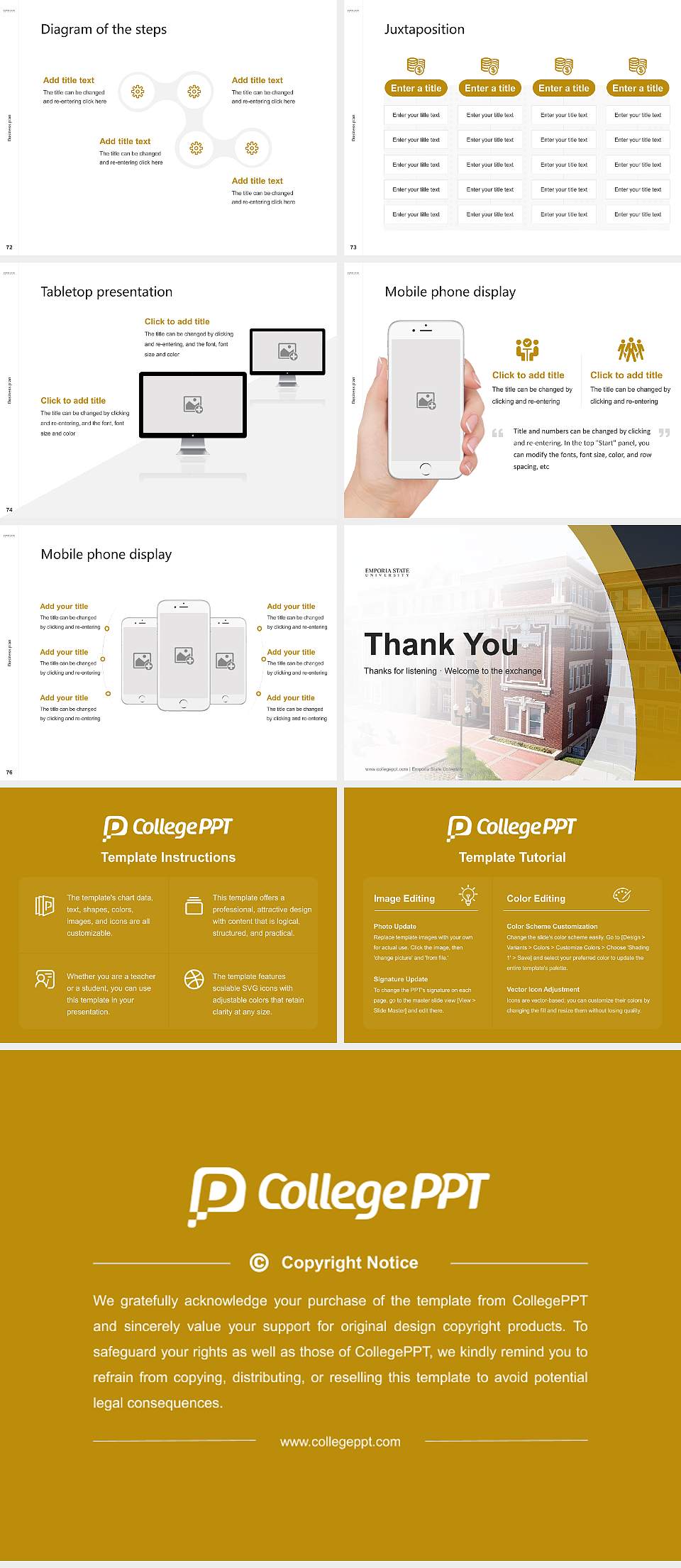 Emporia State University Competition/Entrepreneurship Contest PPT Template4:3 ratio PPT effect preview image9
