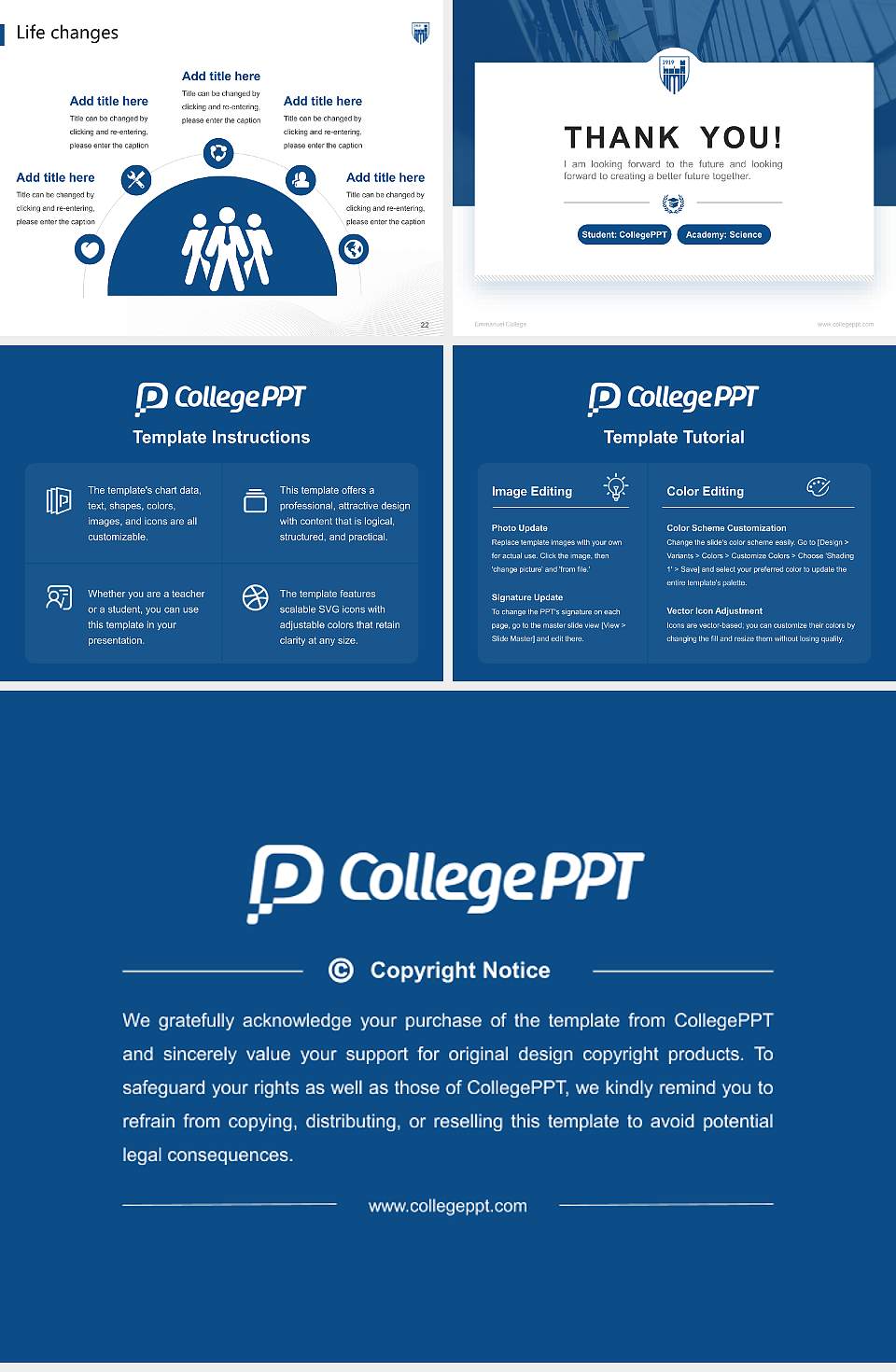 Emmanuel College National Scholarship Defense PPT Template4:3 ratio PPT effect preview image4