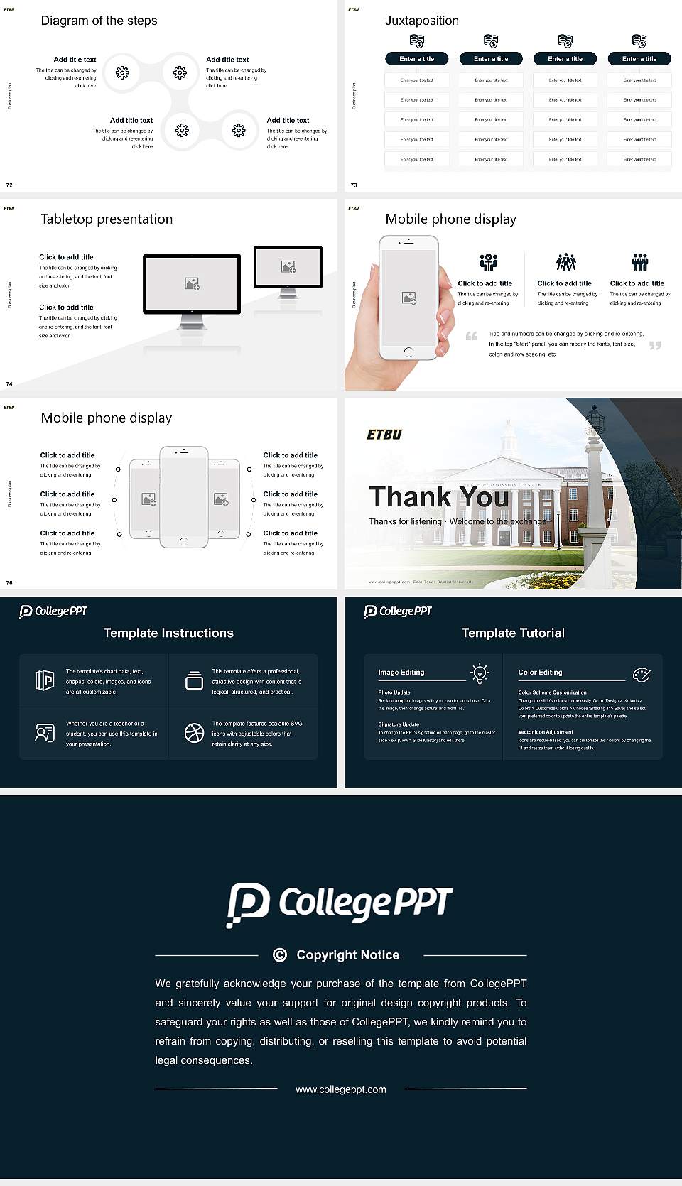 East Texas Baptist University Competition/Entrepreneurship Contest PPT Template16:9 ratio PPT effect preview image9