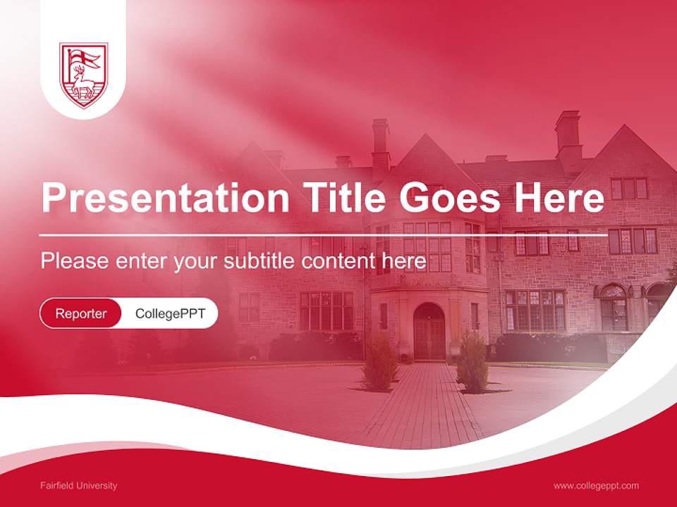 Fairfield University Lecture Sharing and Networking Event PPT Template4:3 ratio PPT effect preview image4