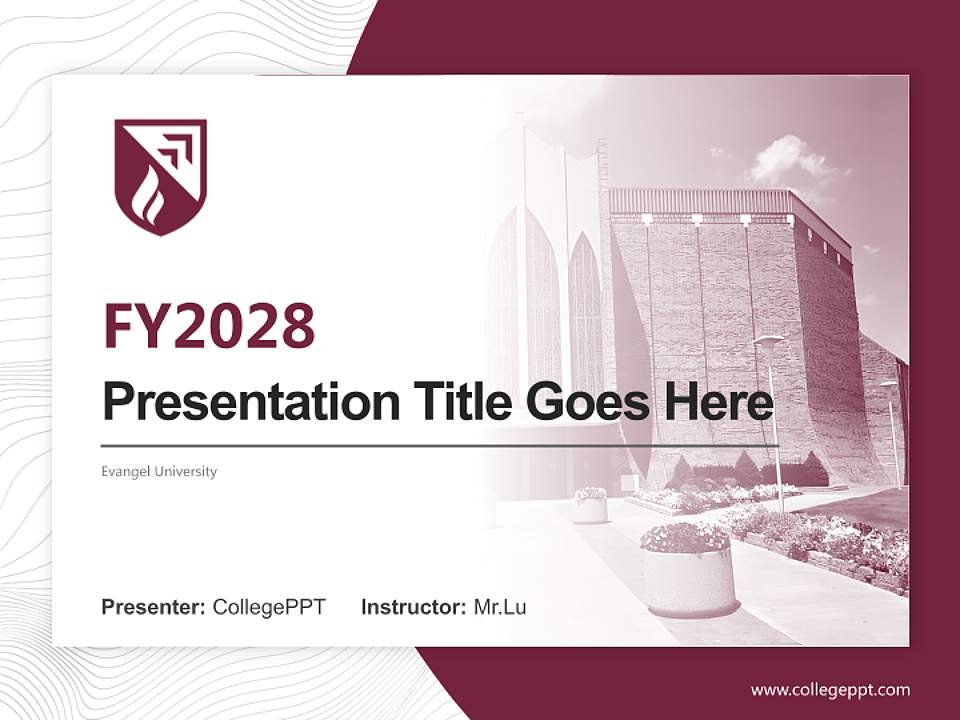 Evangel University Academic Presentation/Research Findings Report PPT Template4:3 ratio PPT effect preview image5