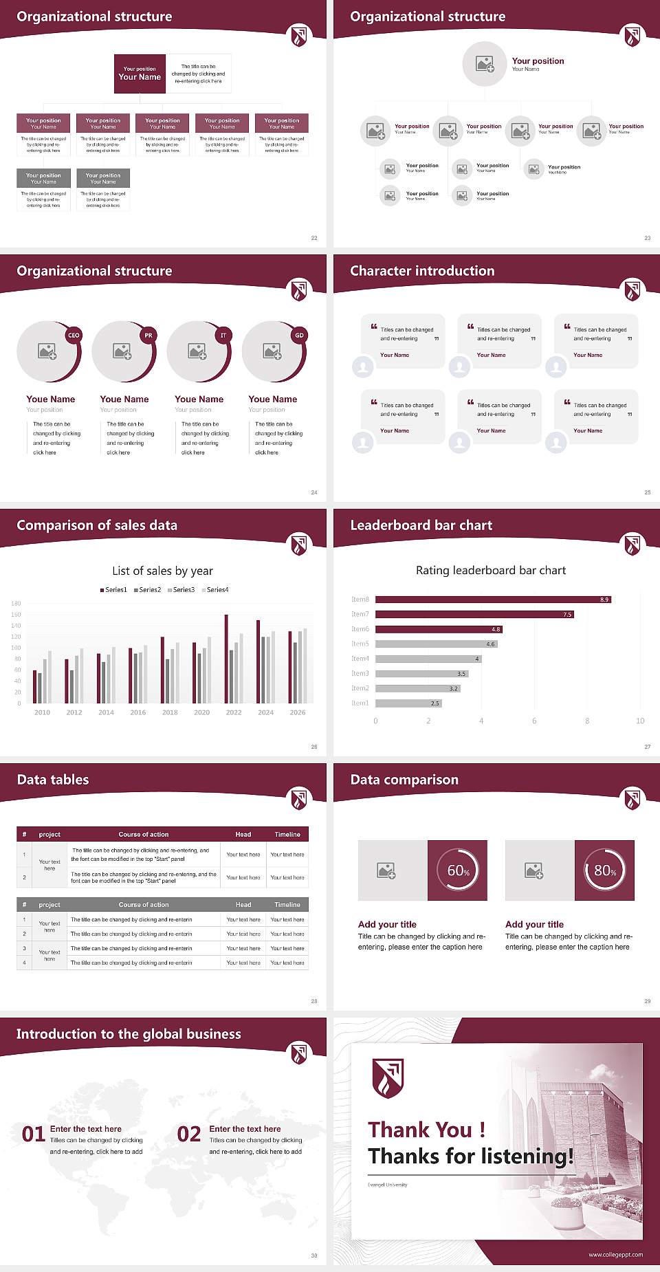 Evangel University Academic Presentation/Research Findings Report PPT Template4:3 ratio PPT effect preview image4